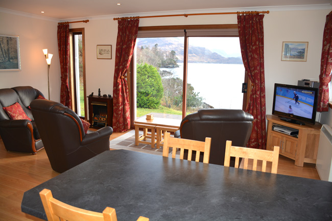 The sitting room of Seaside Cottage