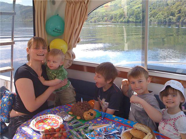 Daniel's 1st birthday on board the boat