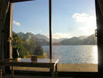 View through the windows of Seaside Cottage